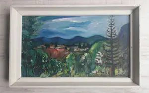 Jacques Mels - Kleurrijk braziliaans landschap met huisjes kopen? Bied vanaf 59!