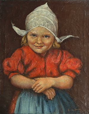 Niet of onleesbaar gesigneerd - Olieverf op doek , Zeeuws meisje ? - gesigneerd kopen? Bied vanaf 1!