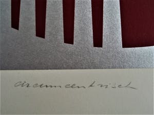 Rob Schotman - Intrigerend jaren 60 PoP Art Litho - variaties op een cirkel - gesigneerd kopen? Bied vanaf 10!