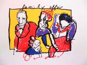 Herman Brood - Kleurenzeefdruk FAMILY AFFAIR Handgesigneerd. verkocht voor € 225!