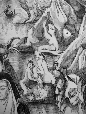 Margot Dukker-Groot - Spelevaren -pentekening 1978- kopen? Bied vanaf 75!