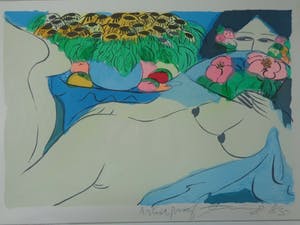 Walasse Ting - GEISHA / KLEURZEEFDRUK / 100x128cm / KADER / SIG / 1985 kopen? Bied vanaf 475!