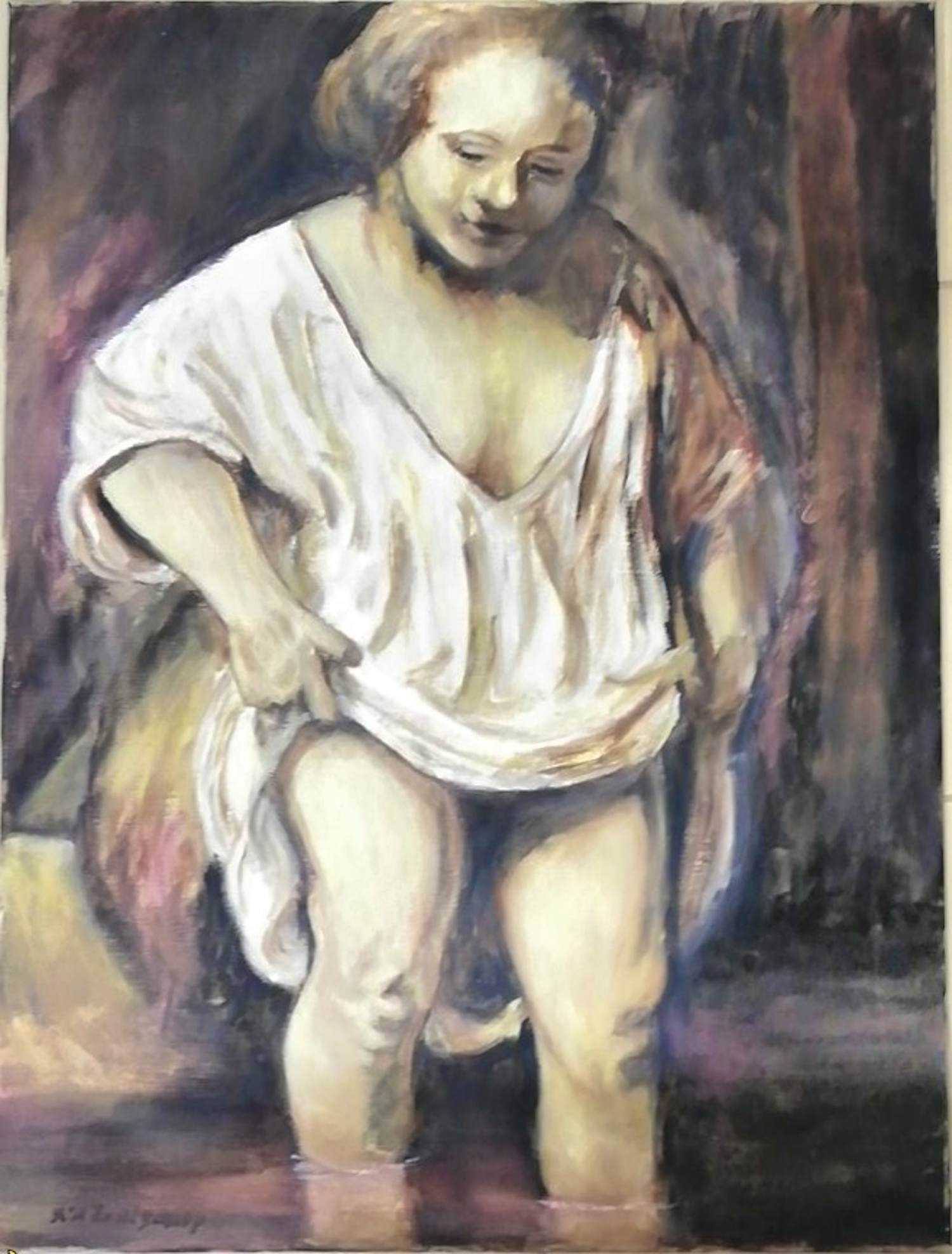 Henk van de Zandschulp - Naar Rembrandt Badende vrouw kopen? Bied vanaf 48!