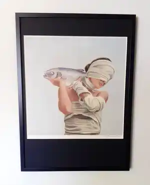 Ans Markus - Vissen, nieuw gelijst! verkocht voor € 165!