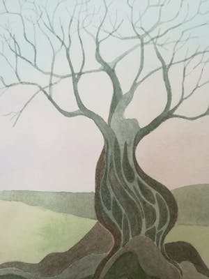 Niet of onleesbaar gesigneerd - originele aquarel van Kirsch, kleurige voorstelling kopen? Bied vanaf 1!
