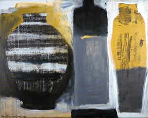 Marieke Thomassen - Acryl op doek, Bloemen en vazen (Groot) verkocht voor € 1!