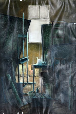 Tanja van Rees-Swart - Gemengde techniek op papier, Z.T. (Schildersatelier) (Groot) kopen? Bied vanaf 1!