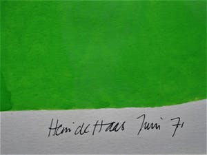 Henri de Haas - 1971 - Groot Surrealistisch Aquarel "de Wandeling" gesigneerd kopen? Bied vanaf 10!