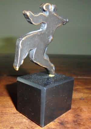 Eric Claus - brons op sokkel - Tango - prachtig patina! verkocht voor € 175!