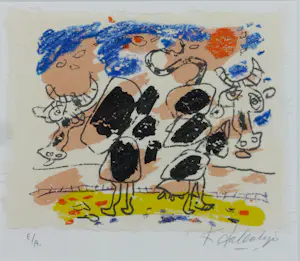 Kees Salentijn - Litho op papier, Vacos - Ingelijst kopen? Bied vanaf 50!