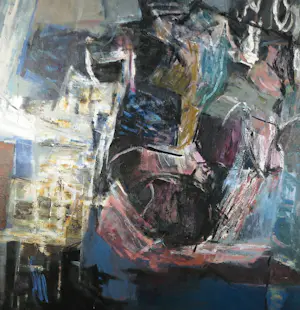 Lambert Oostrum - Olieverf op doek, Compositie I - Ingelijst kopen? Bied vanaf 20!