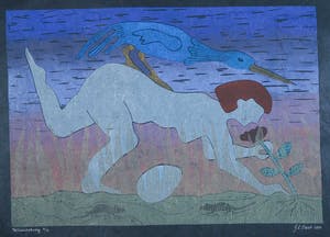 Geertje Briels - Houtdruk op geschept papier, Natuurbeleving kopen? Bied vanaf 35!