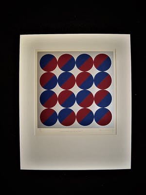 Rob Schotman - Intrigerend jaren 60 PoP Art Litho - variaties op een cirkel - gesigneerd kopen? Bied vanaf 10!