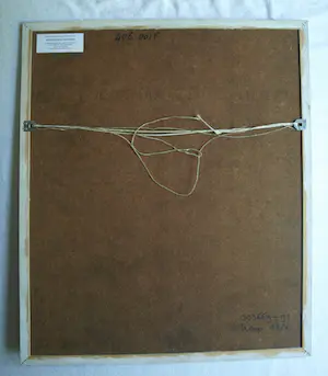 Mieke Mens - Gemengde techniek op board , 2 Bloemen – Lijst, 75 x 64 cm kopen? Bied vanaf 50!