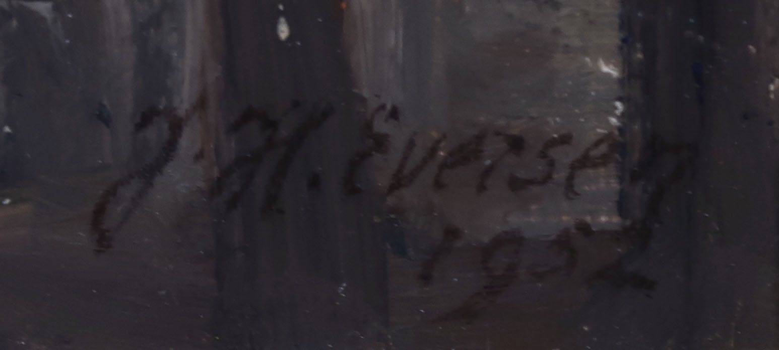 Jan Eversen - Olieverf op paneel, Studie Gieterij Stork Hengelo - Ingelijst kopen? Bied vanaf 300!