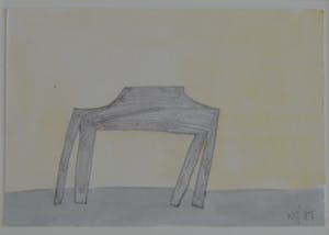 Klaas Gubbels - Potlood en aquarel - 1987 kopen? Bied vanaf 249!