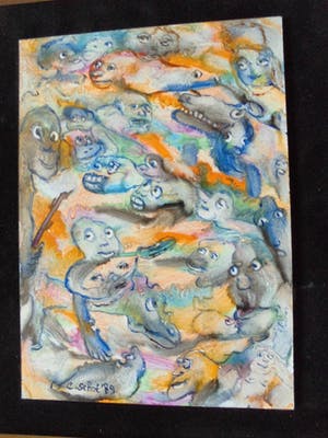 Carla Schot - Olieverfschilderij - Figuren (28+29) kopen? Bied vanaf 35!