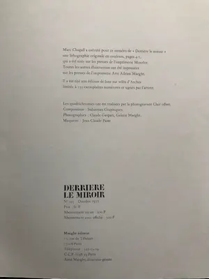 Marc Chagall - Derriere le Miroir kopen? Bied vanaf 75!
