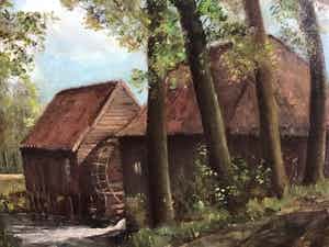 Niet of onleesbaar gesigneerd - Opwettense Watermolen verkocht voor € 1!