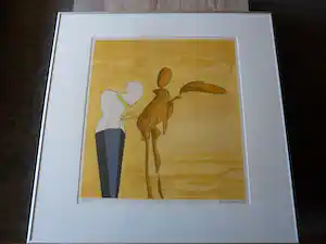 Jules Bekker - Zeefdruk zonder titel verkocht voor € 40!