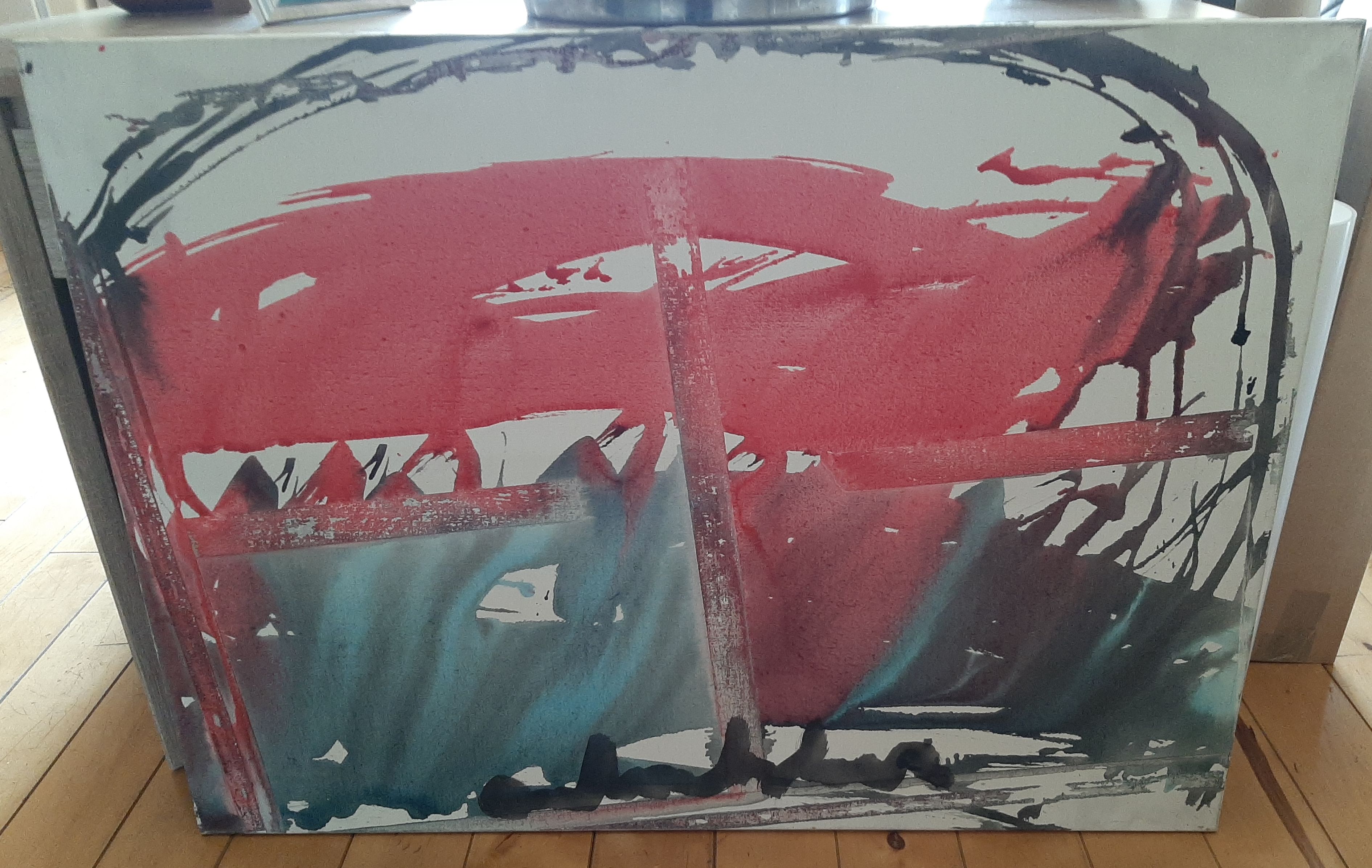 Buy Anton Heyboer - Acryl op doek, Titel De Vinkevener.? Bid from 150!