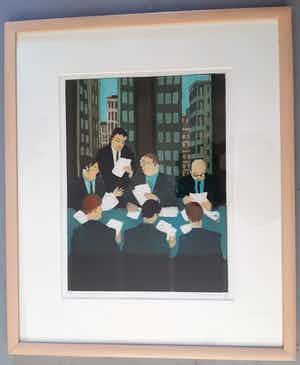 Willy Belinfante - ets 'MANAGEMENT' verkocht voor € 85!