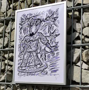 Bjarne Melgaard - Skater Rat White – handsigniert + nummeriert kopen? Bied vanaf 220!