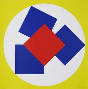 Bob Bonies - Zeefdruk, Geometrische compositie kopen? Bied vanaf 1!