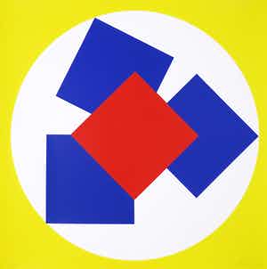 Bob Bonies - Zeefdruk, Geometrische compositie verkocht voor € 1!