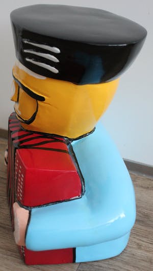 Herman Brood - Handbeschilderd 3D beeld: Accordionist (31 cm, met handgesigneerd certificaat) kopen? Bied vanaf 299!