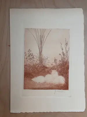 Jan Mankes - Vier muisjes in het gras kopen? Bied vanaf 600!