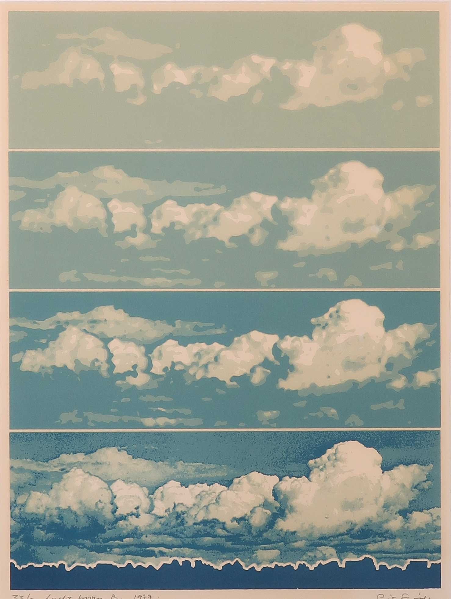 Piet Fioole - Zeefdruk, Lucht boven Breda - Ingelijst kopen? Bied vanaf 20!