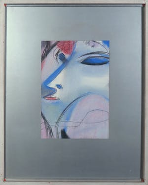 Theo van der Nahmer - Pastel/krijt op papier, Vrouw nr. 1 - Ingelijst kopen? Bied vanaf 35!