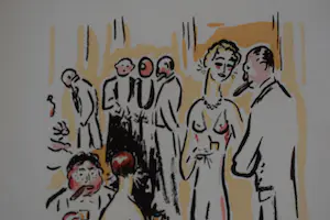 Kees van Dongen - Pochoir - Op het feest kopen? Bied vanaf 300!