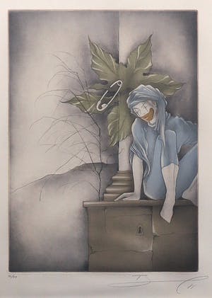 Olivier Beijn - Lithografie, Zonder Titel - Ingelijst kopen? Bied vanaf 1!