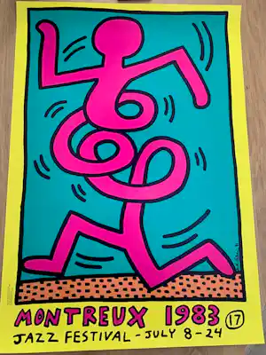 Keith Haring - Montreux Jazz Festival Poster vendu pour 45€ !