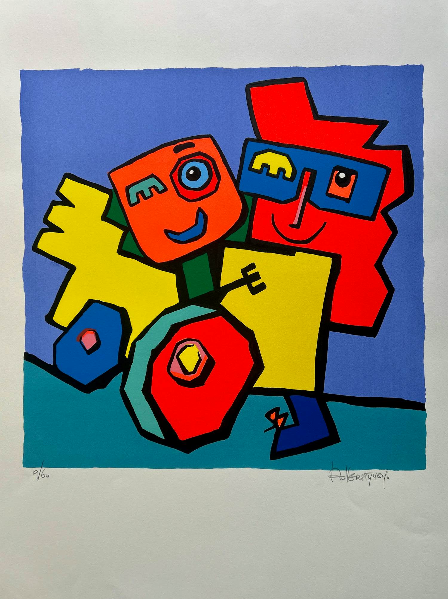 Ad Verstijnen - Zonder titel verkocht voor € 40!