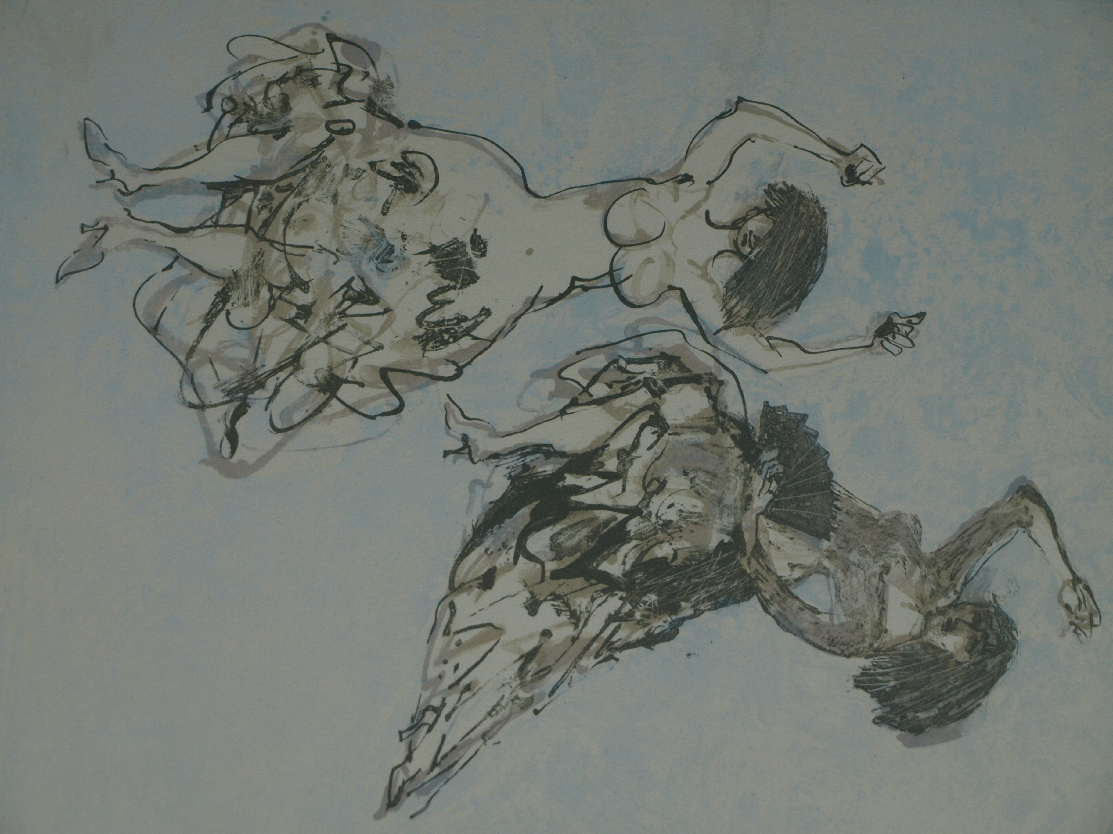 Max Lacher - Litho , Flamenco Tänzerinnen – ingelijst – 1966 kopen? Bied vanaf 50!