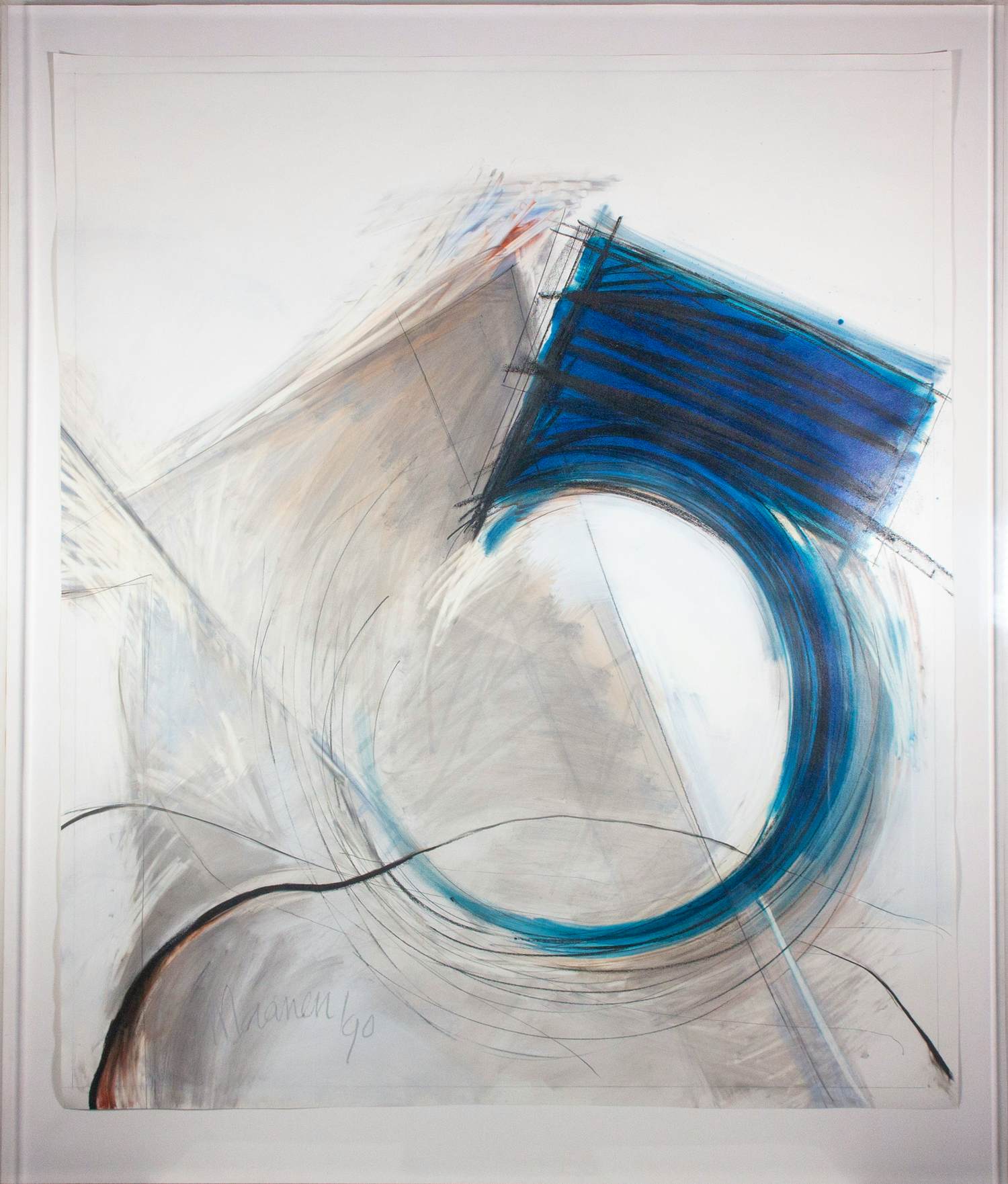 Gert Jan van Maanen - gemengde techniek, Driehondertzesentachtig - Ingelijst ( Zeer groot ) verkocht voor € 100!