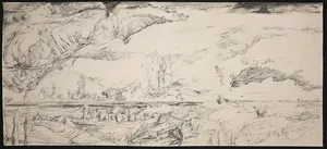 Koert Jan Muller - Pentekening, Landschap kopen? Bied vanaf 35!