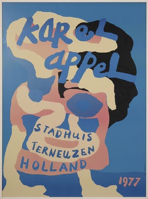 Karel Appel - Affiche, Stadhuis Terneuzen Holland - Ingelijst kopen? Bied vanaf 1!