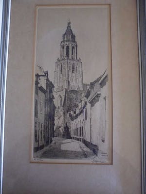 Hendrikus Roodenburg - Ets.Titel. "Trompetsteeg te Arnhem" kopen? Bied vanaf 25!