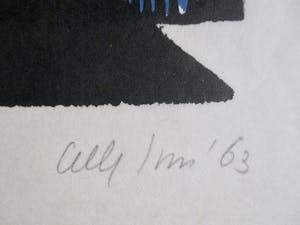 Akke Sins - Houtsnede "Vogels" kleine oplage kopen? Bied vanaf 60!