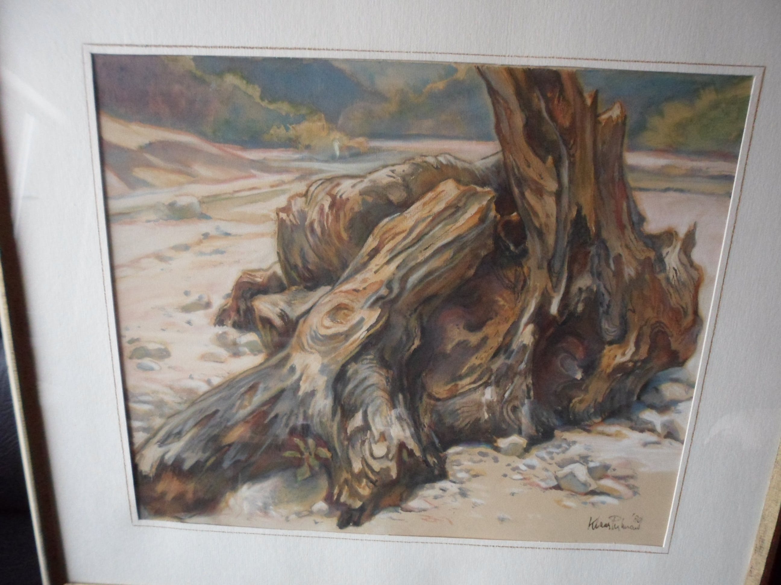 Klaas Pijlman - Aquarel. Titel."Boomstronk". kopen? Bied vanaf 60!