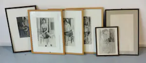 Janus Nuiten - Lot van 6 werken op papier, Vrouwfiguren kopen? Bied vanaf 75!