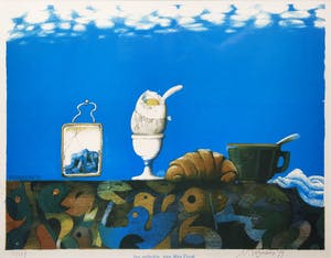 Nicolaas Wijnberg - Ontbijtje voor Max Ernst - ingelijste steendruk uit 1979 - 21/24 - 21012 kopen? Bied vanaf 75!