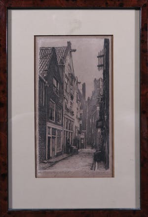 Niet of onleesbaar gesigneerd - Ets, "St. Pietersteeg Amsterdam" kopen? Bied vanaf 1!