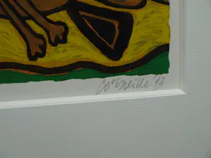 Corneille - Ingelijste zeefdruk, La Femme et L'Oiseau (Vrouw en vogel) – 1993 kopen? Bied vanaf 20!
