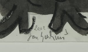 Jan Sierhuis - Aquarel en krijttekening, Dansend paar kopen? Bied vanaf 1!