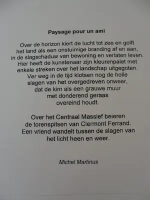 Willem Brauck - Zeefdruk, Landschap met gedicht van Michel Martins. kopen? Bied vanaf 35!